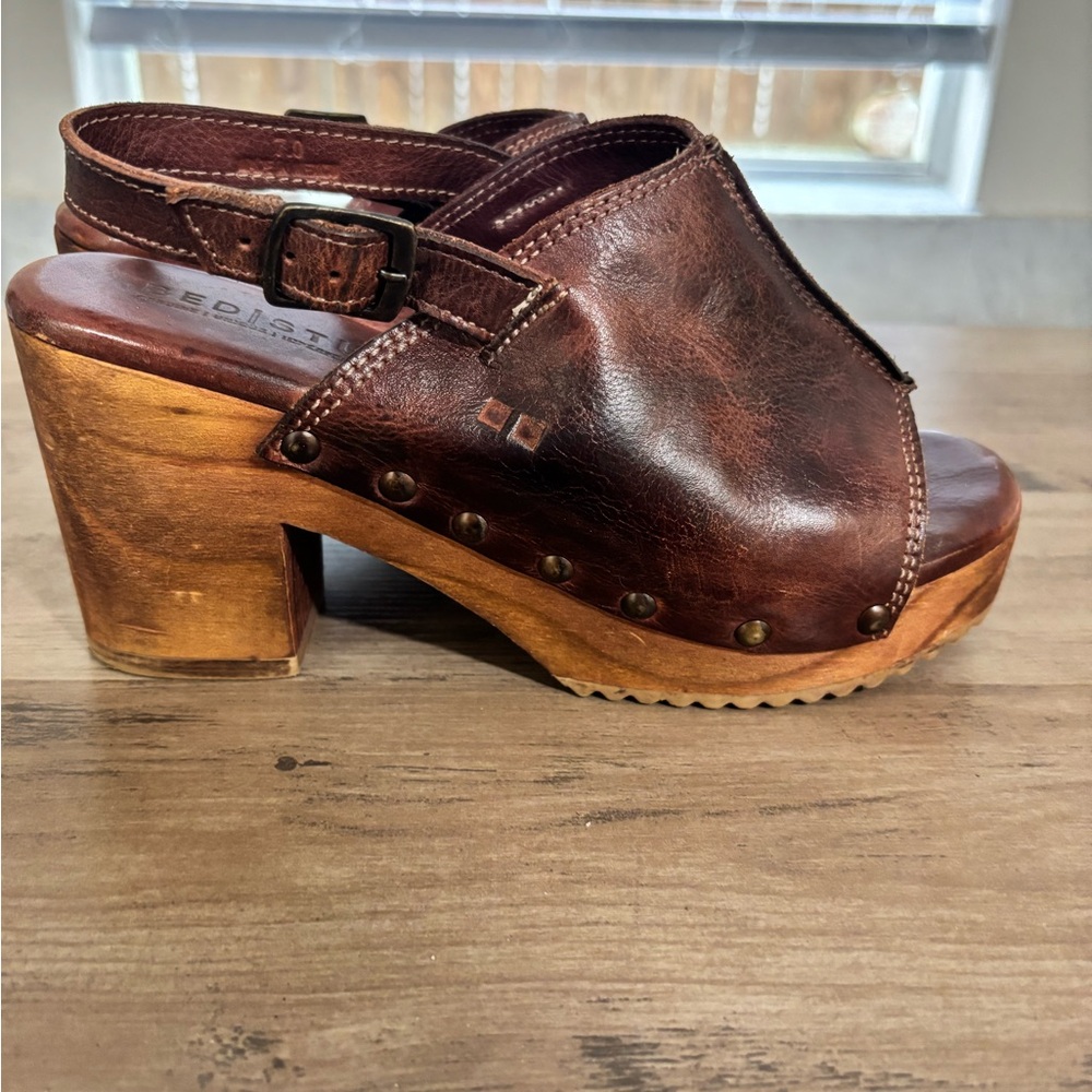 Women’s Bed Stu Marie Brown Leather Mules In Teak - Picture 12 of 16